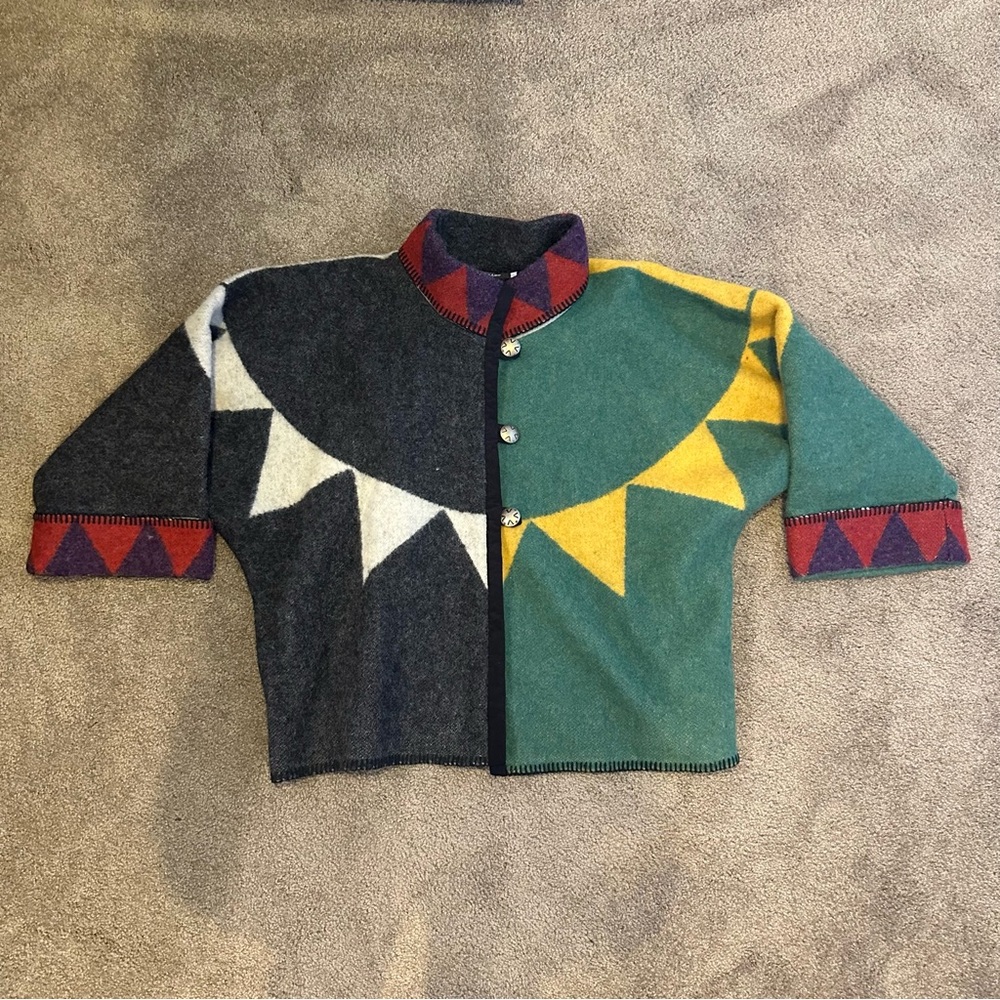 Kemo Sabe Aspen Wool Southwestern Aztec Sweater Cardigan